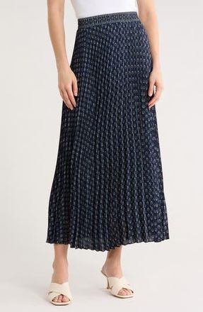 Max Studio Pleated Maxi Skirt in Dark Navy at Nordstrom Rack, Size X-Small