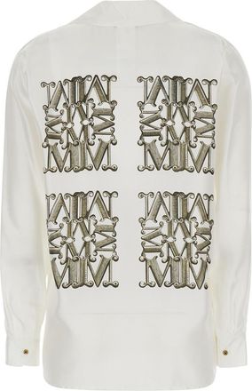 Max Mara Womens Shirt White Silk Blouses