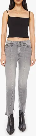 Mother The Insider Crop Pointy Fray Jeans In Catch Me Outside