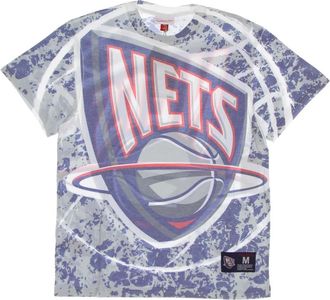 Mitchell & Ness NBA Jumbotron Tee Hardwood Classics Grijs - Heren - T-shirts - Veelkleurig - XL - Katoen - Tops