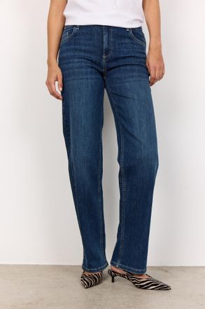 Soyaconcept 5-Pocket-Jeans SOYACONCEPT SC-KIMBERLY 34-B, Damen, Gr. 26, L&auml;nge 31, blau (dunkelblau denim), Denim/Jeans, Obermaterial: 81% Baumwolle, 17% Polyester
