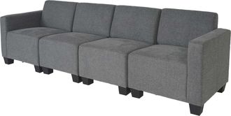 Hhg Sof&aacute; Modular 4 Plazas Lyon, Tela/textil, Gris