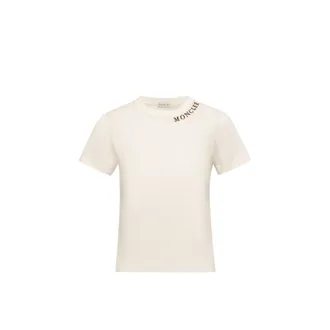 Moncler Moncler Sketch Logo Cotton T-shirt, Women, White, Size: Xl