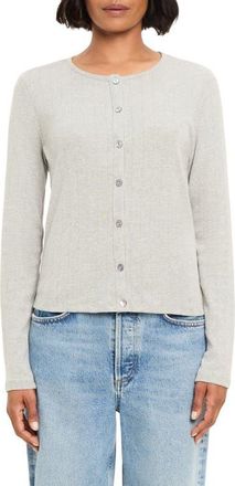 Michael Stars Mackenzie Pointelle Cardigan in Heather Grey at Nordstrom, Size X-Small