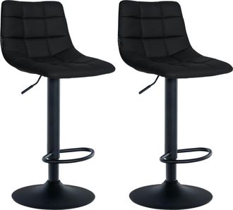 Clp Clp - Juego De 2 Taburetes De Bar Jerry En Polipiel Negro Negro