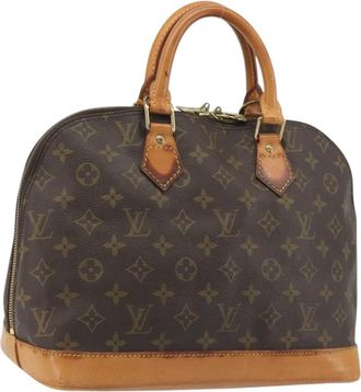 Louis Vuitton Alma Monogram Brown Canvas Handbag (Pre-Owned)