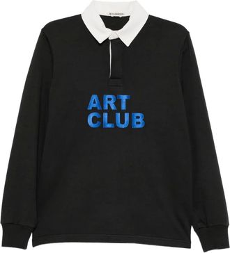 J.W.Anderson Art Club polo top - women - Cotton - S - Black