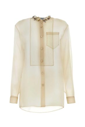 Prada Zand Zijde Blouse