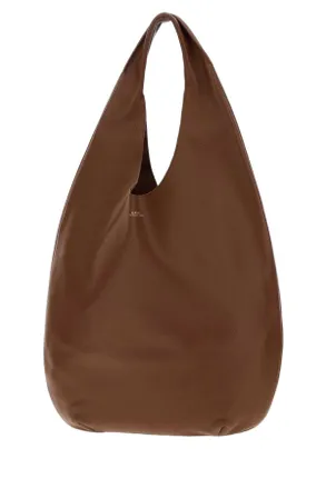 A.P.C. Womens Le Neige Shoulder Bag Brown Leather