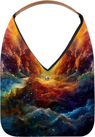 Generic Stars Nebula Reusable Lightweight Grocery Bags - Foldable Into Compact Pouch, Washable & Sturdy, Multipurpose for Shopping and Travel