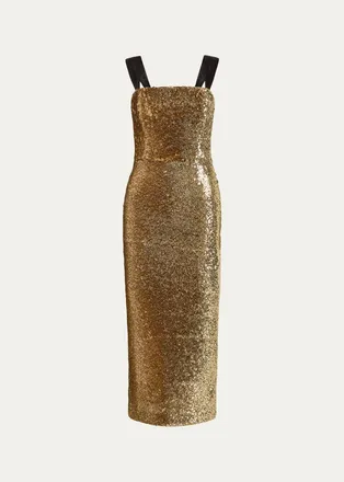 Rebecca Vallance Cambridge Bodycon Sequin Midi Dress