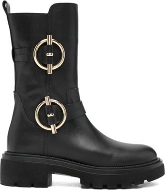 Albano Stivali biker con fibbia - Nero