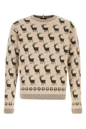 Moncler Light Beige Jacquard Sweater