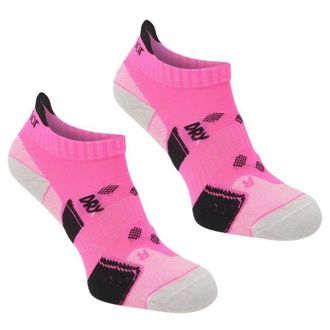 Karrimor 2 Pack Womens Running Trainer Ankle Socks Ladies Bright Pink 4-8