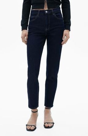 Mango High Waist Mom Jeans in Open Blue at Nordstrom Rack, Size 0