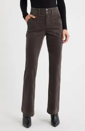 Wit & Wisdom Madison AbSolution High Waist Bootcut Corduroy Pants in Espresso at Nordstrom Rack, Size 16