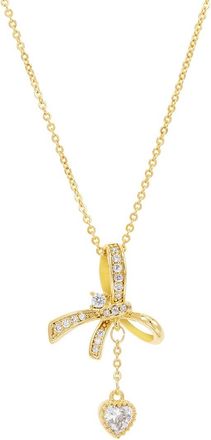 Savvy Cie Jewels Cz Dangle Necklace