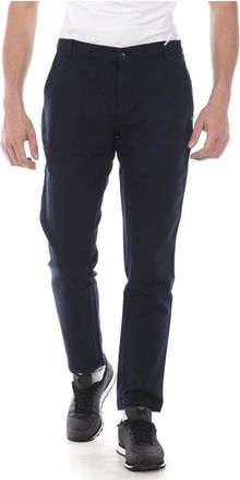 Daniele Alessandrini Pantalone Fumato - Heren - Slim Fit Broeken - Blauw - L - Leer - Broeken