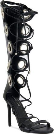 Azalea Wang Agathon Gladiator Sandal in Black at Nordstrom, Size 7.5