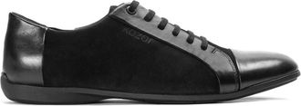 Kazar Zwarte casual schoenen voor heren - Heren - Veterschoenen - Zwart - 40 EU - Leer - Schoenen
