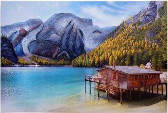 Hhg Hhg - Pintura Mural Paisaje 770, Lienzo Pintura Arena, Pintado A Mano Mural Xl, 80x120cm