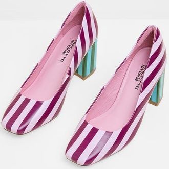 Charlotte Stone Estee Multicolor Square Toe Pump in Violet at Nordstrom, Size 11