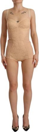 Dolce & Gabbana Bodysuit - Dames - Bodies - Beige - XS - Nylon - Tops
