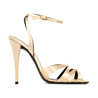 Saint Laurent Dames, Schoenen, Beige, Maat: 39 EU Satijn