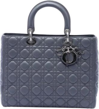 Dior Pre-owned Lady Handbag - Dames - Vintage Handtas - Blauw - ONE Size - Leer - Vintage
