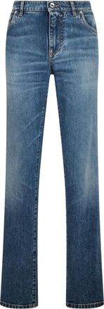 Dolce & Gabbana Rechte Jeans - Heren - Regular Fit Jeans - Blauw - 2XL - Katoen - Jeans