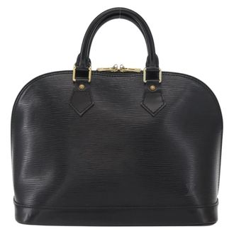 Louis Vuitton Alma Epi Leather Black Leather Handbag (Pre-Owned)