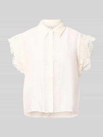 Copenhagen Muse Blusentop aus Lyocell-Mix mit Spitze Modell MOLLY in Offwhite, Gr&ouml;&szlig;e XL