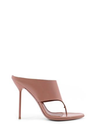 PARIS TEXAS Lidia Thong Patent Leather Sandals-Donna