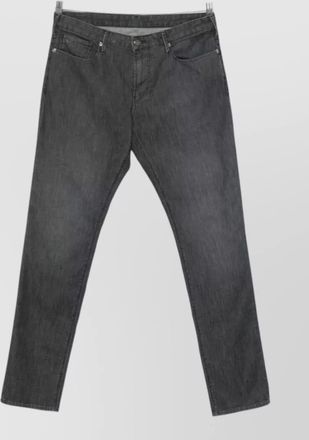 Emporio Armani denim cotton trousers belt loops five pockets