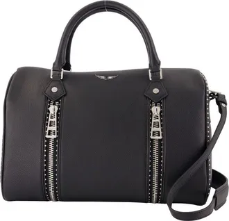 Zadig&Voltaire Studded Cowhide Top Handle Bag Black