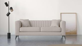 HOME AFFAIRE 3-Sitzer »MATTHEW elegantes Designsofa, Masse B/T/H: 201/86/74 cm« feine Steppung im Rückenbereich, lose Sitzkissen, incl. Zierkissen