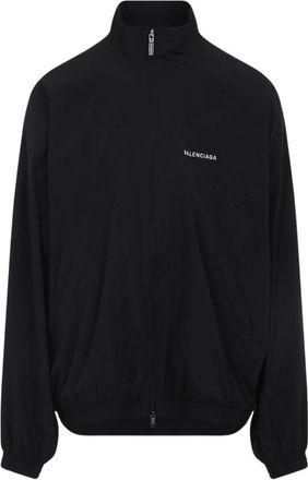 Balenciaga Stretch Poly Trainingsjack - Heren - Zomerjassen - Zwart - XS - Polyester - Jassen