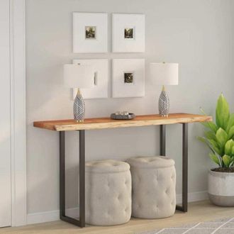 vidaXL Piano Tavolo 120x40x3,8 cm Rettangolare Legno Acacia Bordi Vivi vidaXL