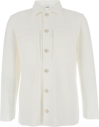 Lardini White Regular Shirt Jacket
