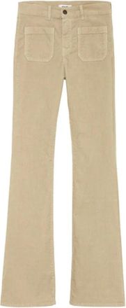 Five Jeans Luna Wide Broeken - Dames - Wijde Broeken - Beige - W25 - Katoen - Broeken