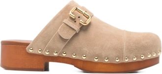 Chlo&eacute; Pumps verfraaid met studs - Beige