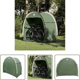 vidaXL vidaXL Tenda per biciclette in poliestere - Tenda porta biciclette con tetto Verde 210 x 90 x 174 cm