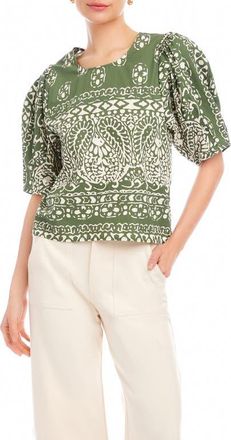 Fifteen Twenty Rosie Puff Sleeve Top in Print at Nordstrom, Size Medium