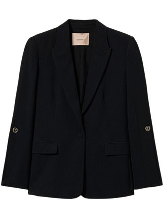 Twin-Set Blazer met enkele rij knopen - Zwart