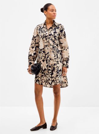 Marc O'Polo Womens Moka floral flared shirtdress