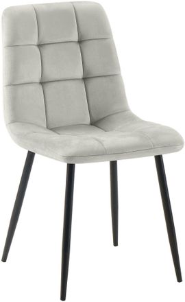 Clp Silla De Comedor Tilde Terciopelo Gris