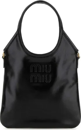 Miu Miu Black Leather Ivy Handbag