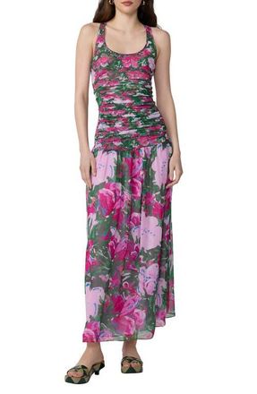 Diane Von F&uuml;rstenberg Lorna Floral Ruched Midi Dress in Provence Gossip Pink at Nordstrom, Size X-Small