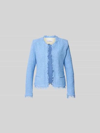 Iro Jacke mit Baumwoll-Anteil im Boucl&eacute;-Look in Hellblau, Gr&ouml;&szlig;e 34