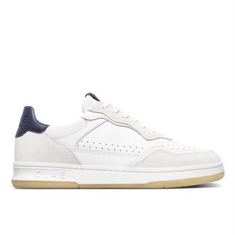 Clae Mens Adults Low Top Trainers in Wht/Nvy/Gum - White - Size UK 6